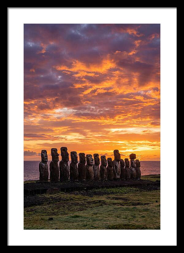 Moai Statues At Ahu Tongariki