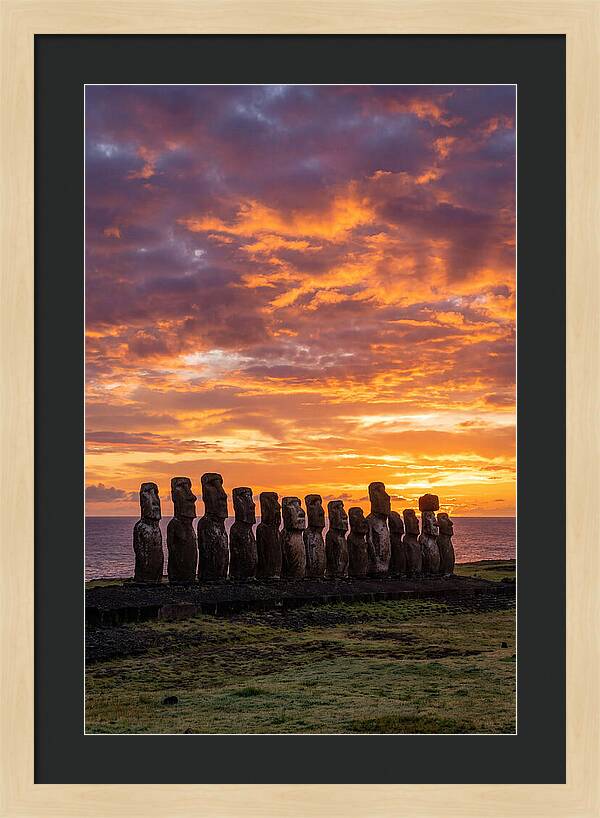 Moai Statues At Ahu Tongariki