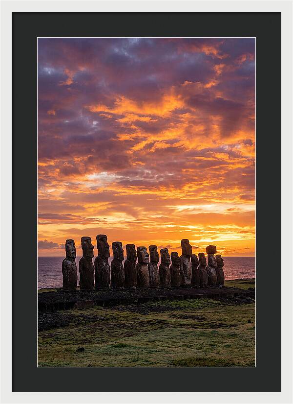 Moai Statues At Ahu Tongariki