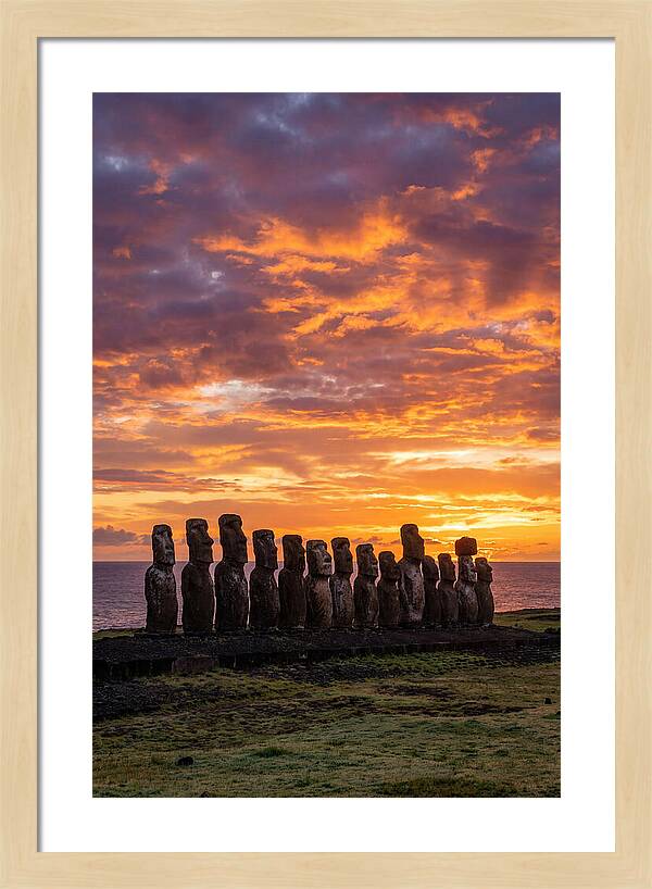Moai Statues At Ahu Tongariki