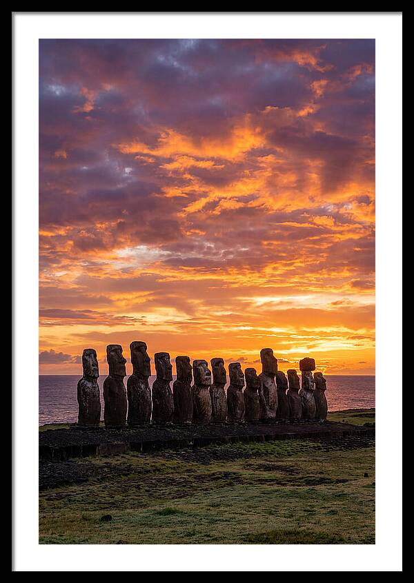 Moai Statues At Ahu Tongariki