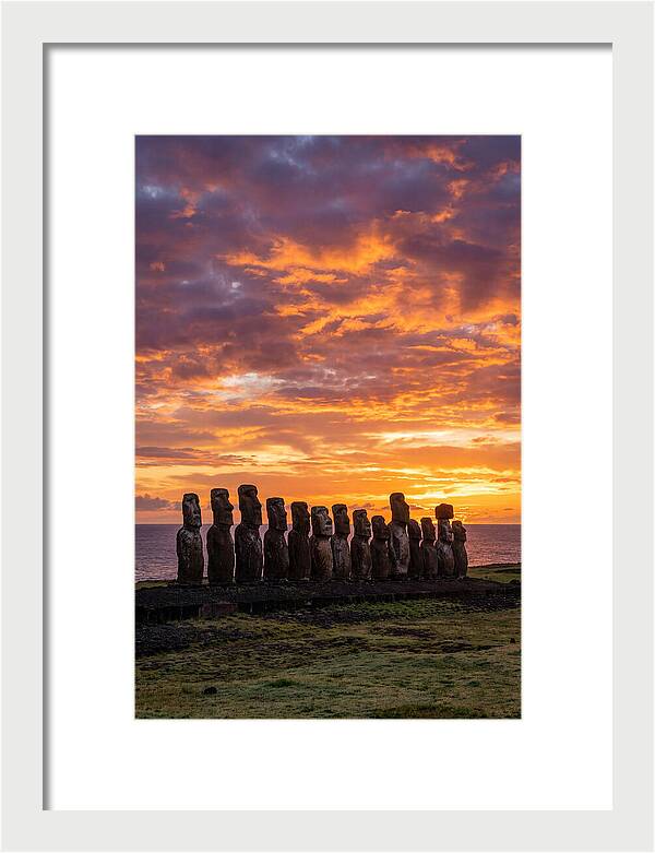 Moai Statues At Ahu Tongariki