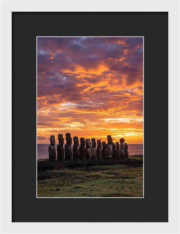 Moai Statues At Ahu Tongariki