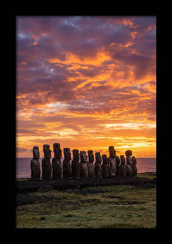 Moai Statues At Ahu Tongariki