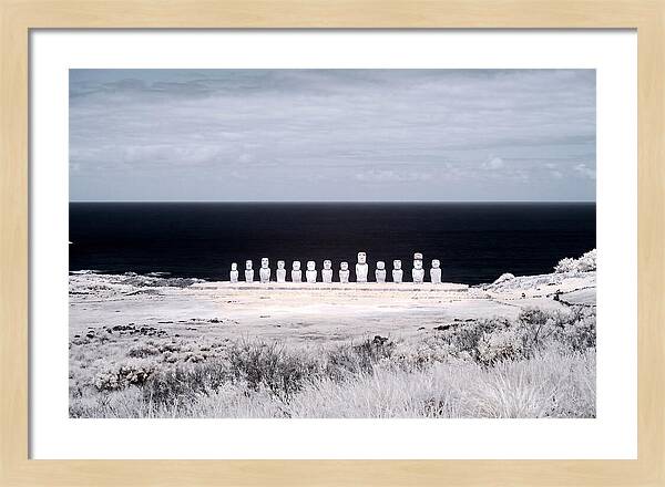 Moai Statues Under Sunrise Glow