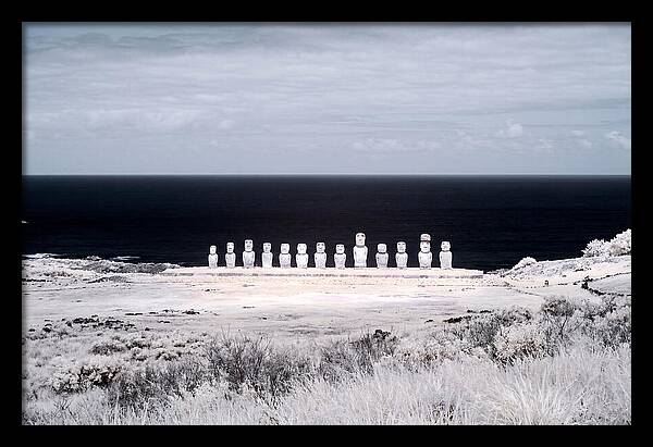 Moai Statues Under Sunrise Glow