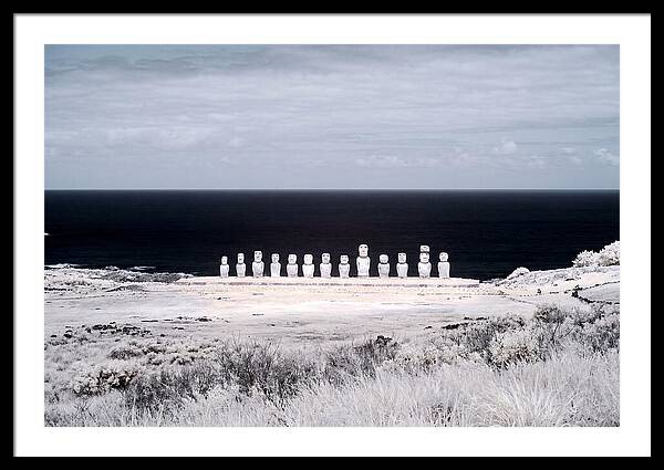 Moai Statues Under Sunrise Glow