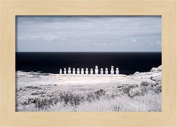 Moai Statues Under Sunrise Glow