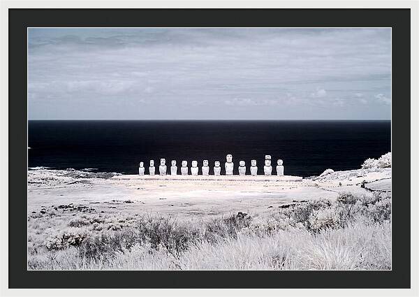 Moai Statues Under Sunrise Glow