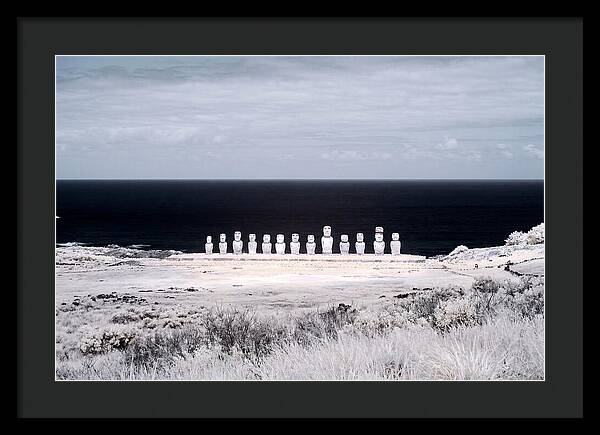 Moai Statues Under Sunrise Glow