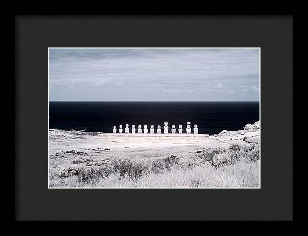Moai Statues Under Sunrise Glow