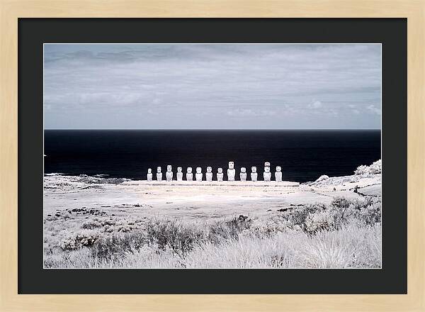 Moai Statues Under Sunrise Glow