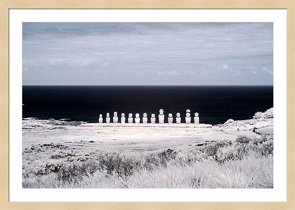Moai Statues Under Sunrise Glow