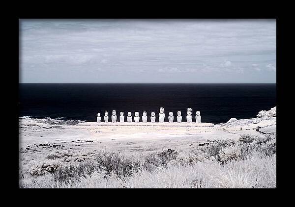Moai Statues Under Sunrise Glow