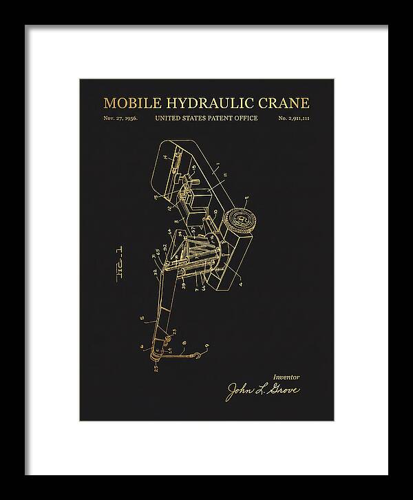 Mobile Hydraulic Crane Gold Patent Us2911111a