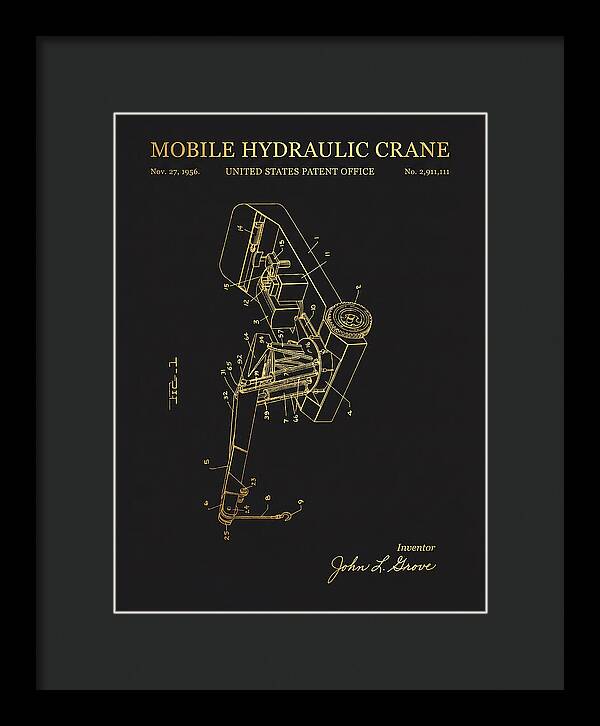Mobile Hydraulic Crane Gold Patent Us2911111a