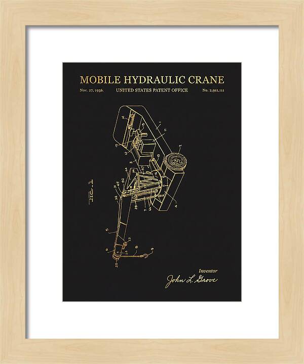 Mobile Hydraulic Crane Gold Patent Us2911111a