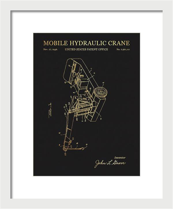 Mobile Hydraulic Crane Gold Patent Us2911111a