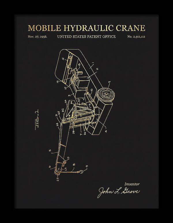Mobile Hydraulic Crane Gold Patent Us2911111a