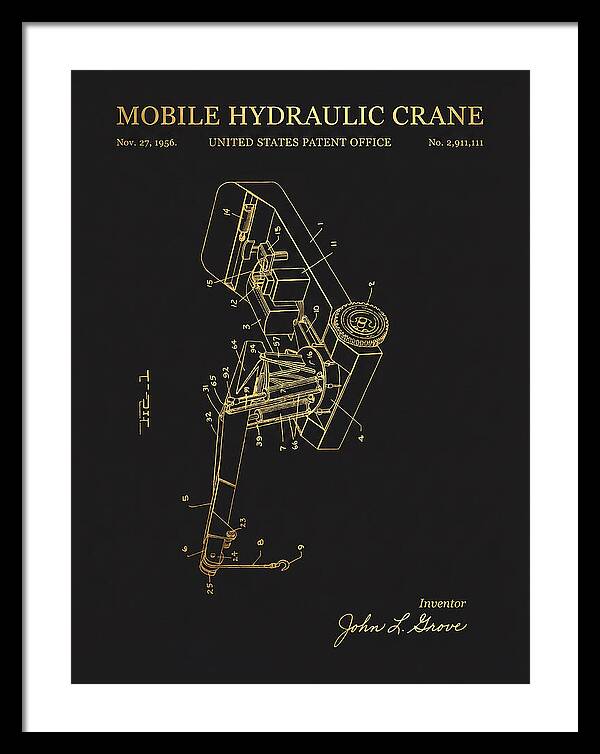 Mobile Hydraulic Crane Gold Patent Us2911111a