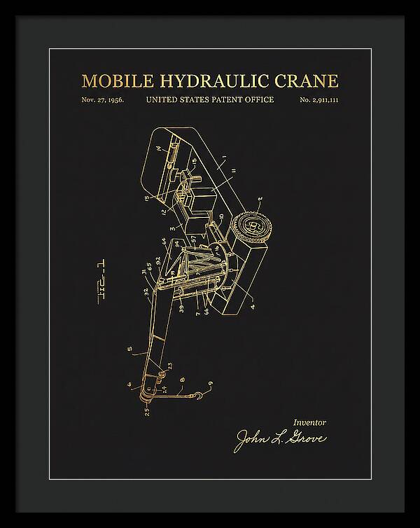 Mobile Hydraulic Crane Gold Patent Us2911111a
