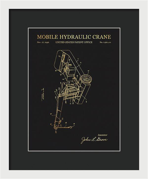 Mobile Hydraulic Crane Gold Patent Us2911111a