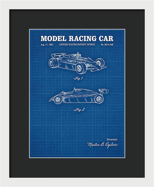 Model Racing Car Blueprint Patent Usd275940s