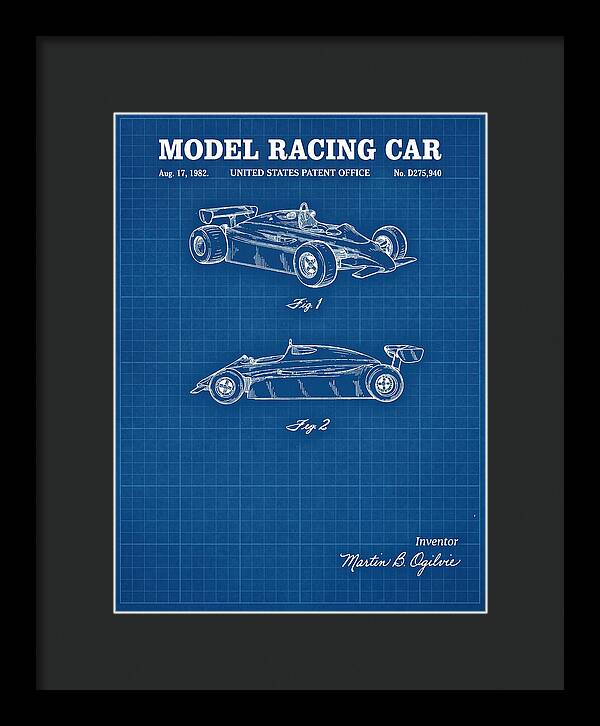 Model Racing Car Blueprint Patent Usd275940s