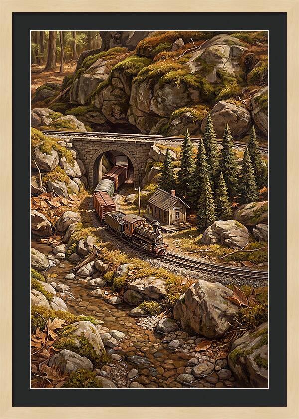 Model Train Adventure Through Nature