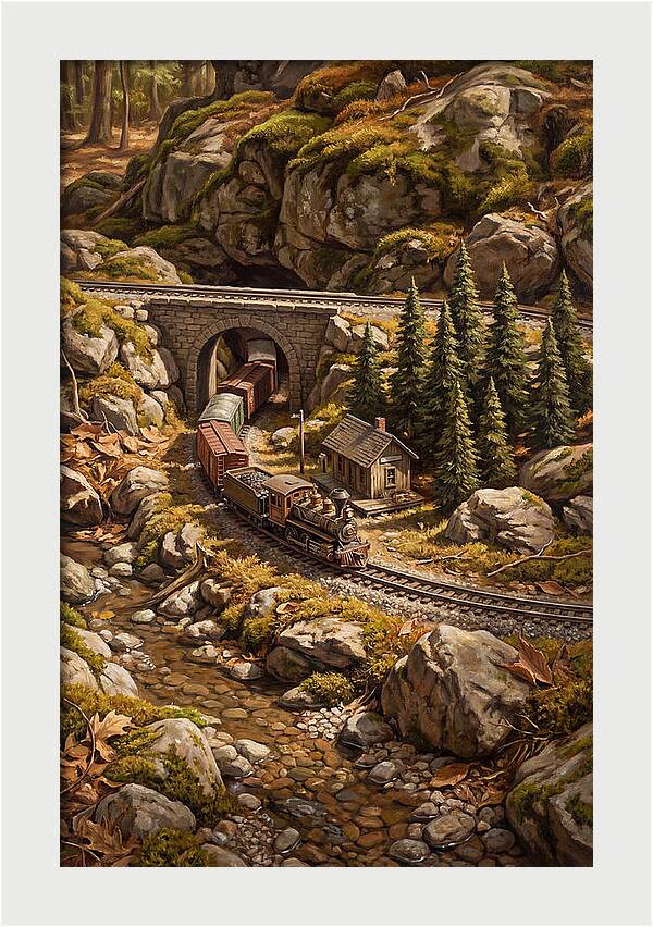 Model Train Adventure Through Nature