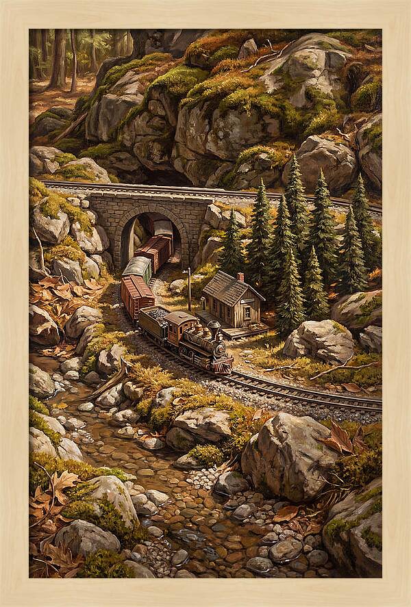Model Train Adventure Through Nature