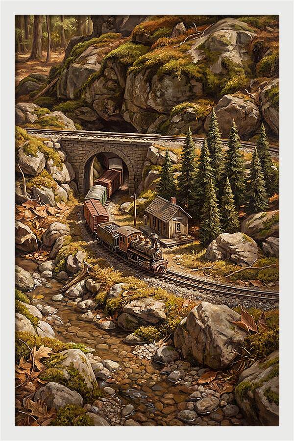 Model Train Adventure Through Nature