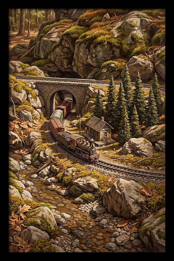 Model Train Adventure Through Nature