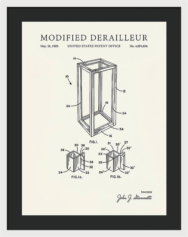 Modified Derailleur Minimalist Patent Us4891036a