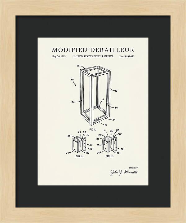 Modified Derailleur Minimalist Patent Us4891036a