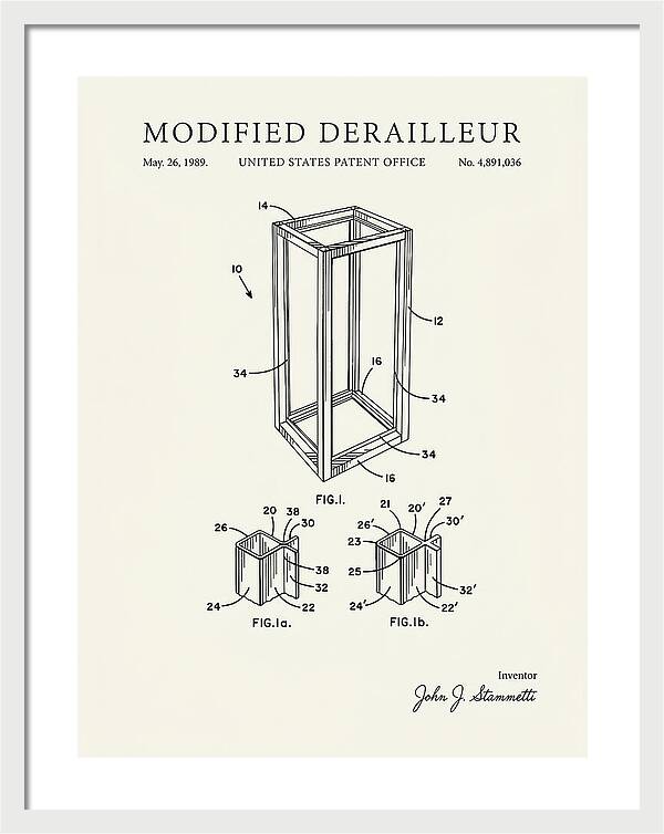 Modified Derailleur Minimalist Patent Us4891036a