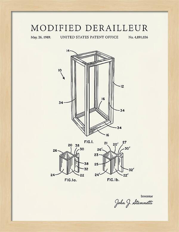 Modified Derailleur Minimalist Patent Us4891036a