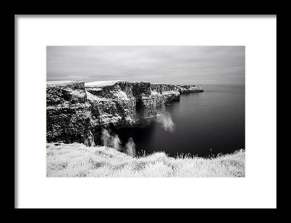 Moher Cliffs In Black And White