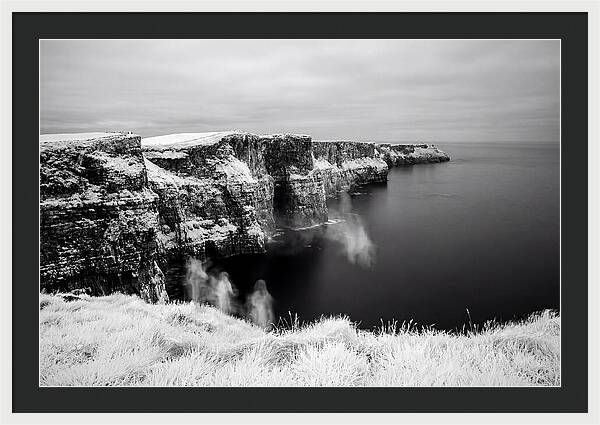Moher Cliffs In Black And White