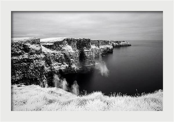 Moher Cliffs In Black And White
