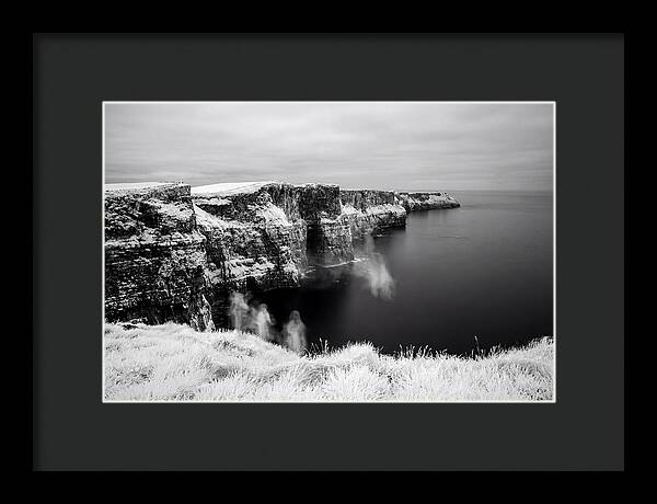 Moher Cliffs In Black And White