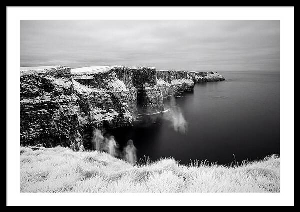 Moher Cliffs In Black And White