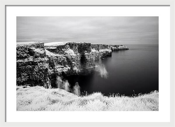 Moher Cliffs In Black And White