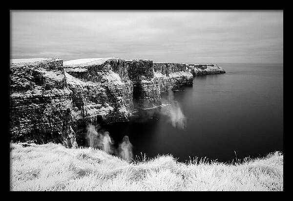 Moher Cliffs In Black And White