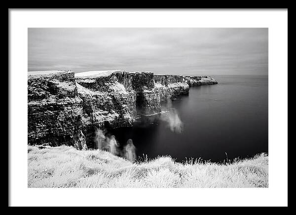 Moher Cliffs In Black And White