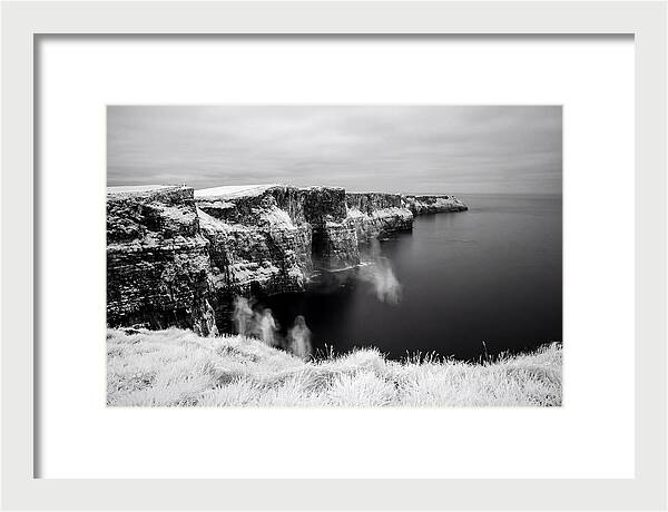 Moher Cliffs In Black And White