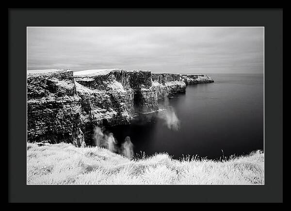 Moher Cliffs In Black And White