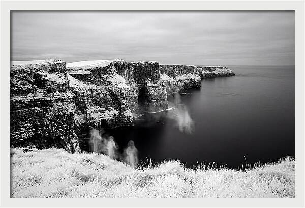 Moher Cliffs In Black And White