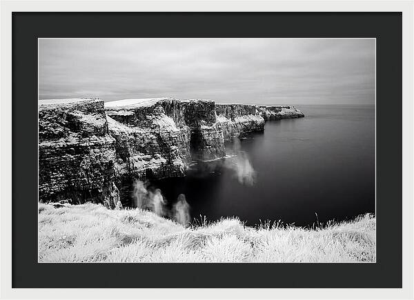 Moher Cliffs In Black And White