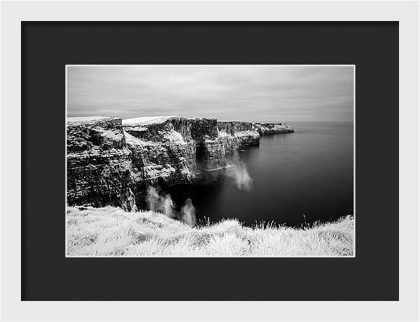 Moher Cliffs In Black And White